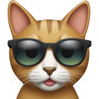 Cat with sunglasses sticker