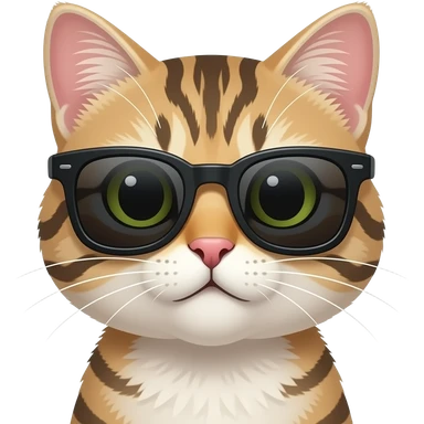 Cat with sunglasses sticker
