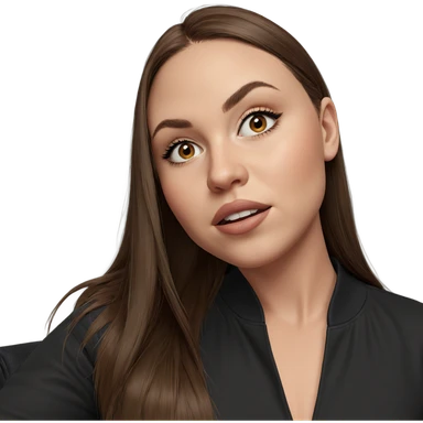 brown haired girl portrait sticker