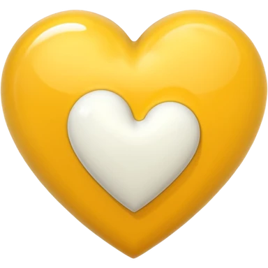 Yellow and white giant heart  sticker