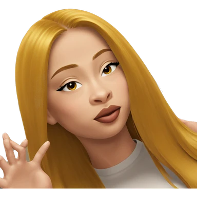 blonde girl with long hair sticker