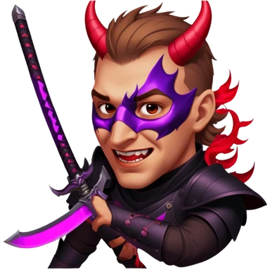 Demon-Horned Warrior sticker