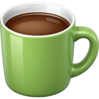 Эстетичная кружка с какао зелёного цвета sticker