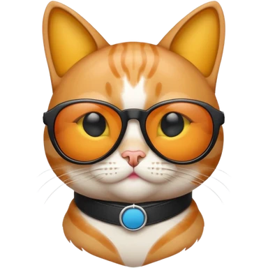 Cat with sunglasses sticker