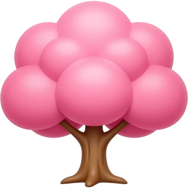 Pink tree sticker