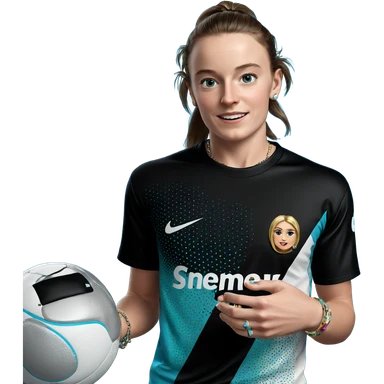 young athlete with jewelry sticker