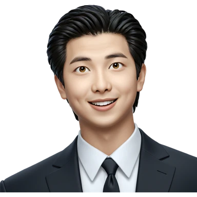 smiling boy in formal attire sticker