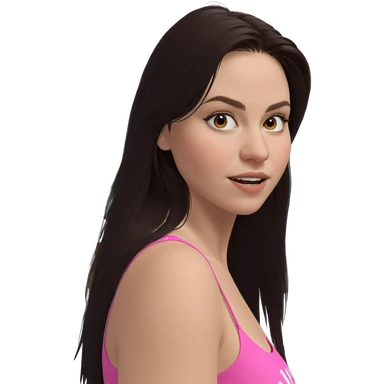 girl in snow by tree sticker