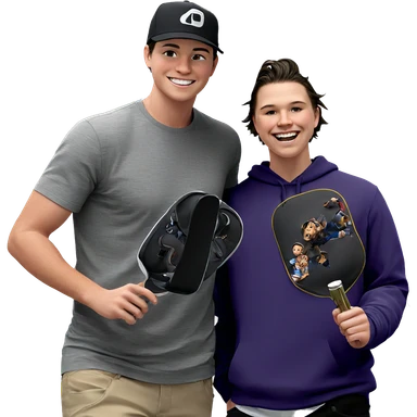 boys in hats smiling sticker