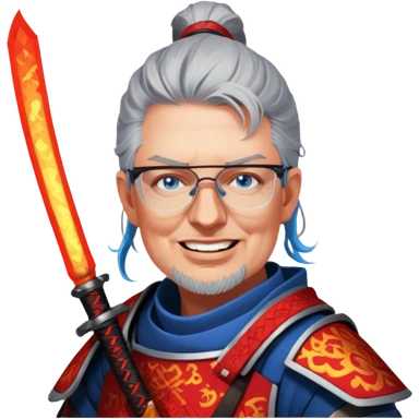 Fire-Wielding Samurai sticker