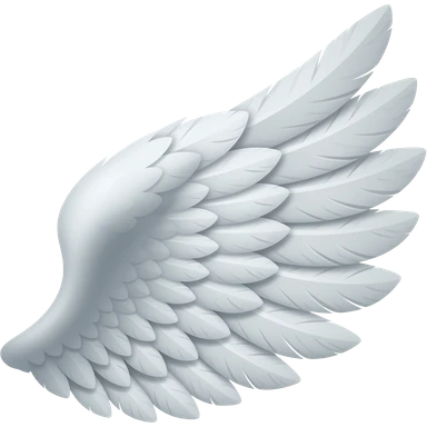 Wings with more feathers horizontally wide sticker