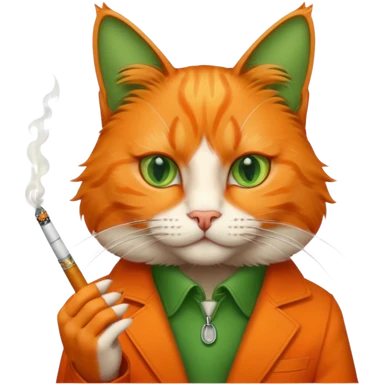 Cool cat with cigarettes  sticker
