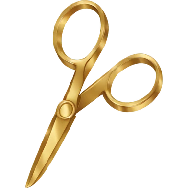 gold decorative scissors sticker