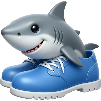 Tiburón con zapatos azules sticker