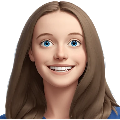 smiling girl with blue eyes sticker