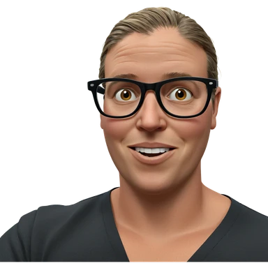 male portrait with glasses sticker