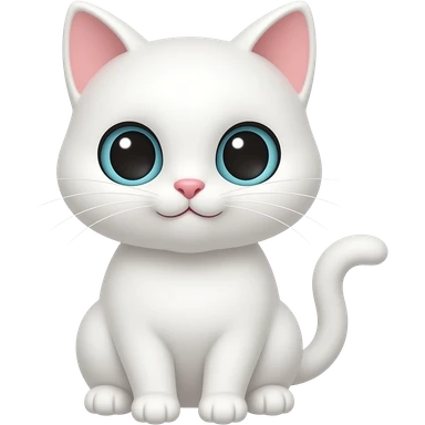 Cute white girl cat  sticker