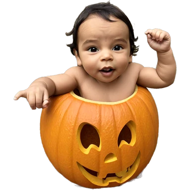 halloween joy with pumpkin child sticker
