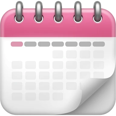  Light Pink calendar no dates sticker