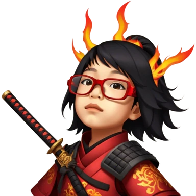 Fire-Wielding Samurai sticker