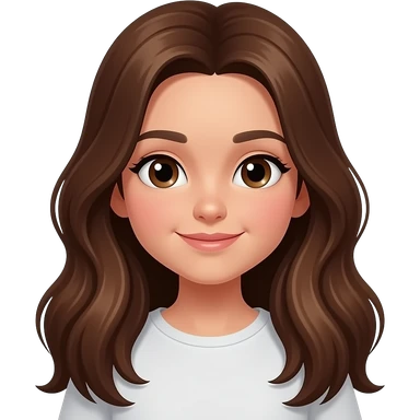 A girl with long hair and shes brownish  sticker