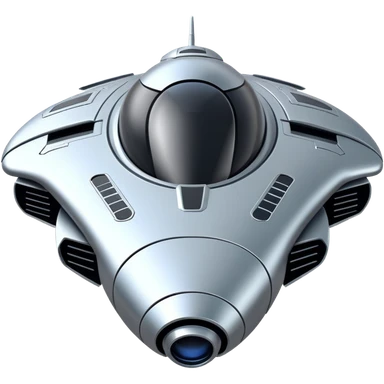 Futuristic technological space craft sticker