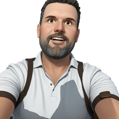 mature man by the ocean sticker