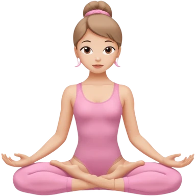 Chica asiendo yoga coquette sticker