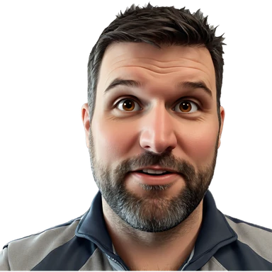 portrait of a bearded male sticker