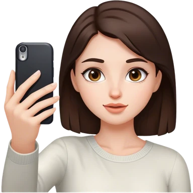Brunnette girl selfie aesthetic sticker
