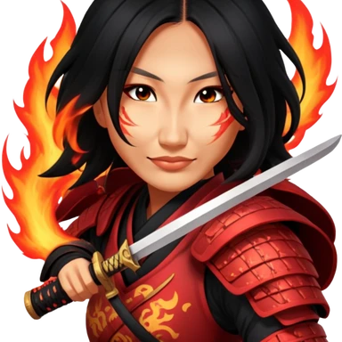 Fire-Wielding Samurai sticker