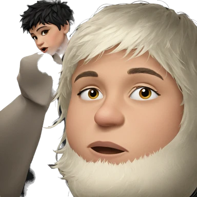 male portrait on black background sticker