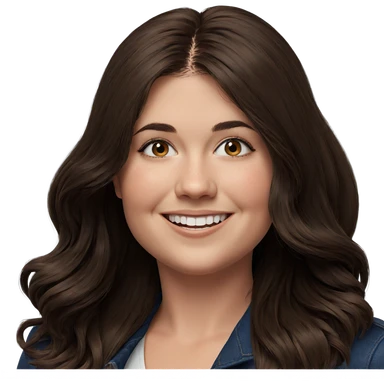 smiling girl portrait with brown hair sticker