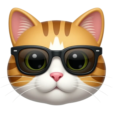 Cat with sunglasses sticker