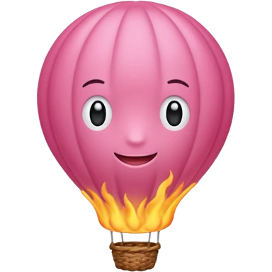 Balão de ar quente rosa sticker