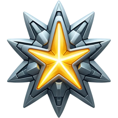 Futuristic technological star sticker