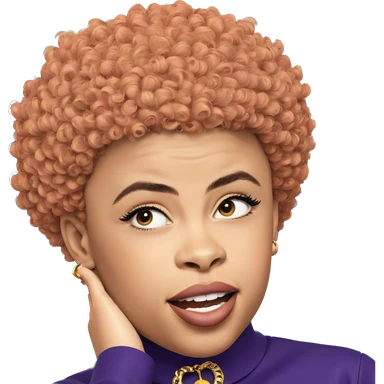 afro boy with necklace portrait sticker