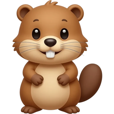 Cute beaver sticker