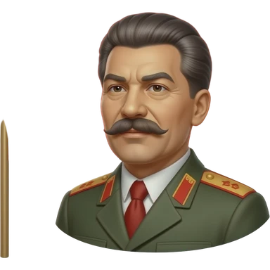 Stalin infront of soviet flag  sticker