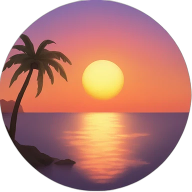 sunset sticker