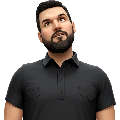 bearded boy in black shirt sticker