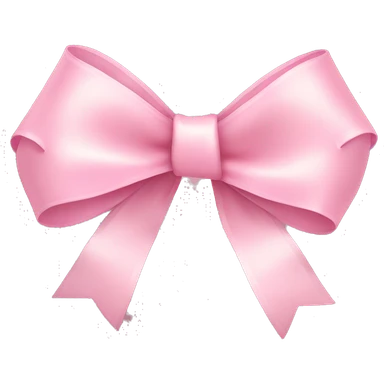 light pink ribbon bow sticker