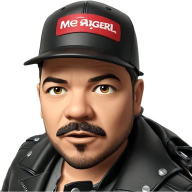 bearded boy in leather jacket sticker