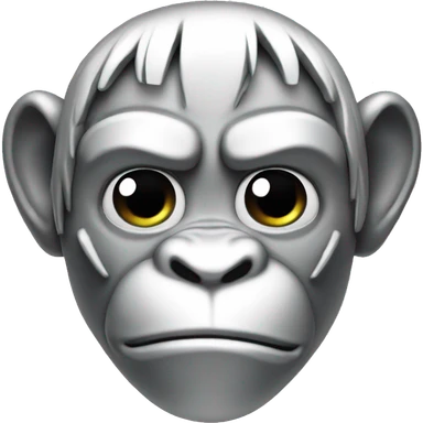 Strong Monkey made of platinum metal sticker