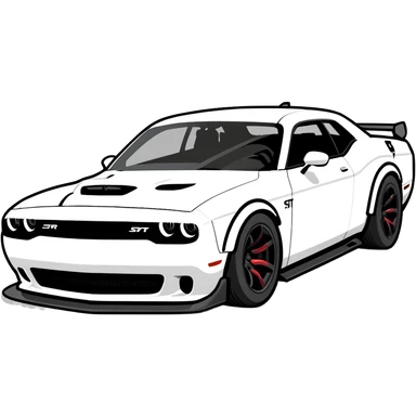 Dodge Challenger SRT hellcat drifting  sticker