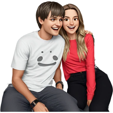 happy moment with friends sticker