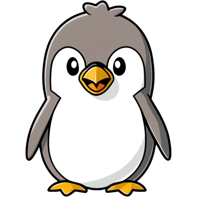 An angry penguin sticker