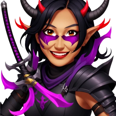 Demon-Horned Warrior sticker