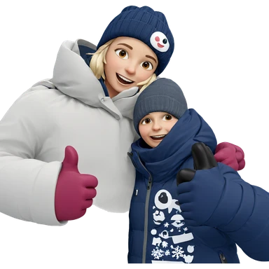 cheerful winter outdoor moment sticker