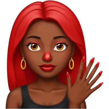 Baddie emoji with nails
 sticker